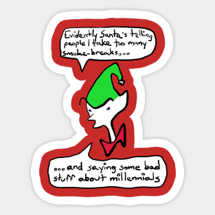 Christmas Santa's Elf Complaints Sticker